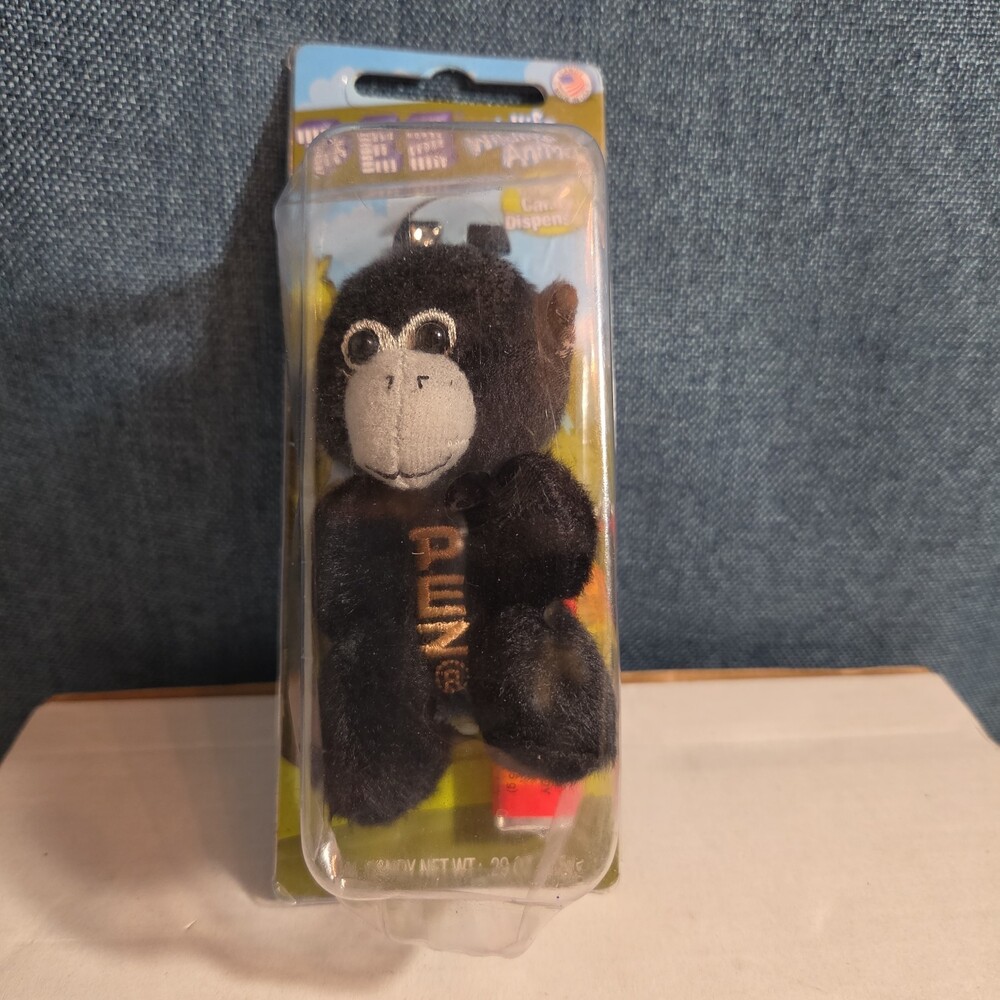 PEZ Wildlife Animals Plush Monkey Chimp Keychain Dispenser 2015 - Picture 1 of 16